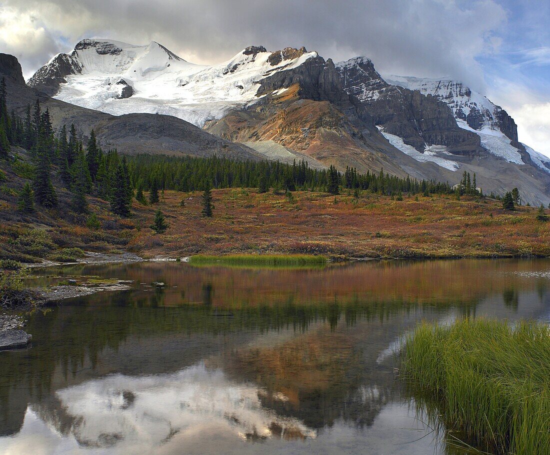 Saskatchewan Glacier, Mount Athabasca and Mount Andromeda, Columbia, Jasper National Park, Alberta, Canada