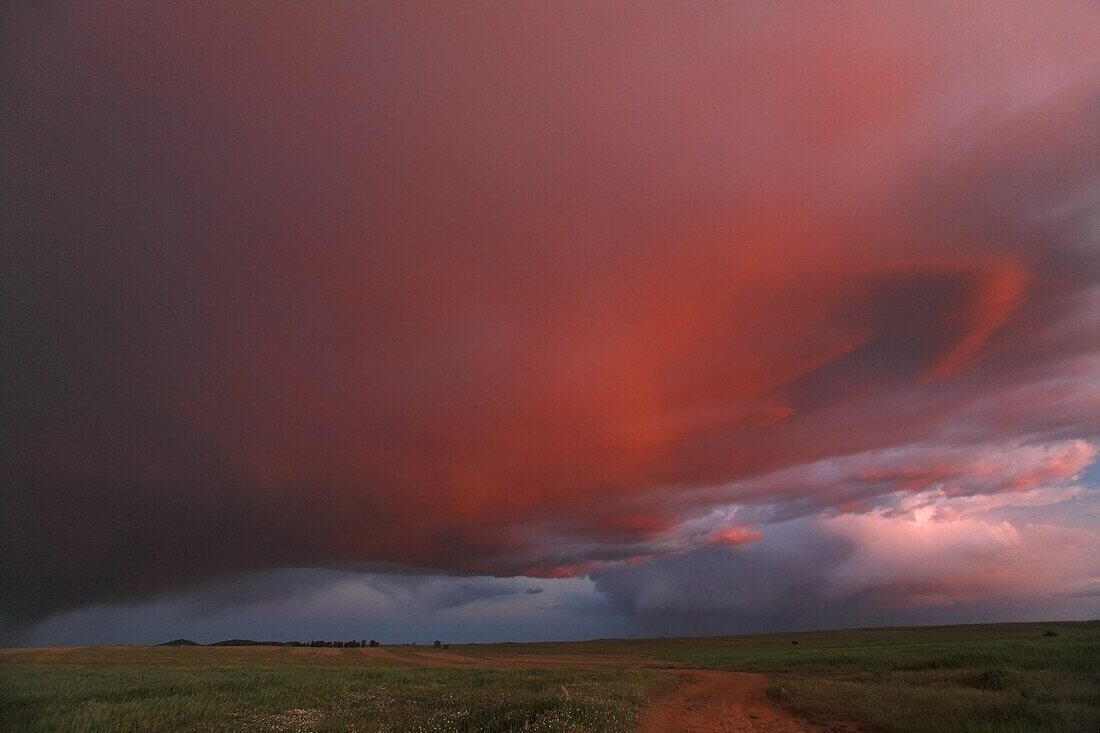 Stormy sky at twilight, Alentejo, Portugal