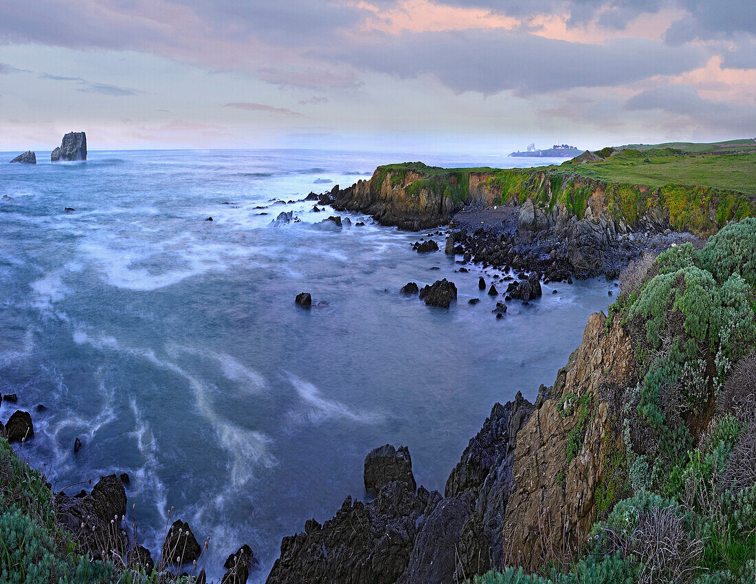 Coastal cliffs, Point Piedras Blancas, California