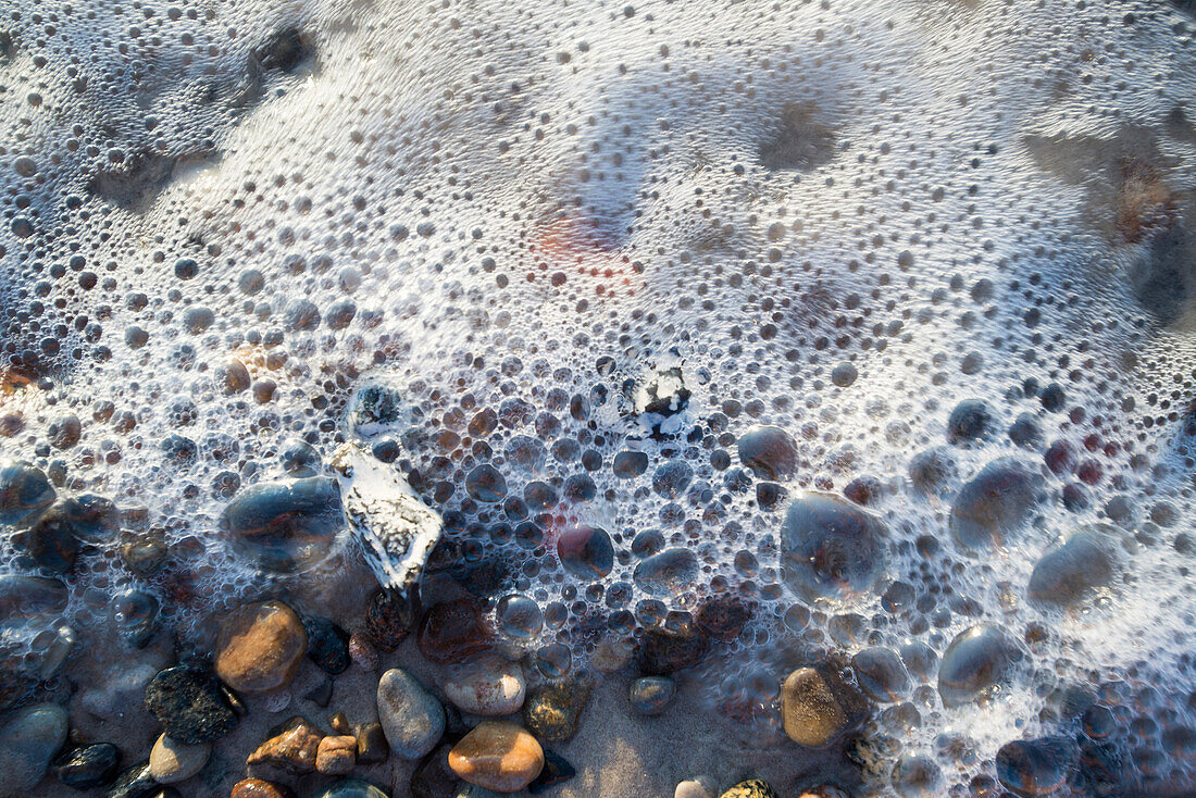 Colorful pebbles on a Baltic sea beach, Dierhagen, Mecklenburg Vorpommern, Germany