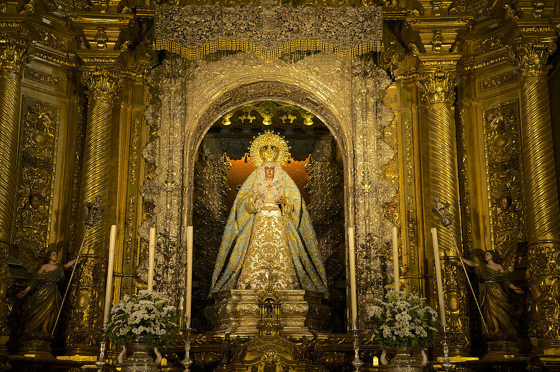 Statue of Virgin of Hope La Macarena, Seville, Andalusia, Spain, Europe