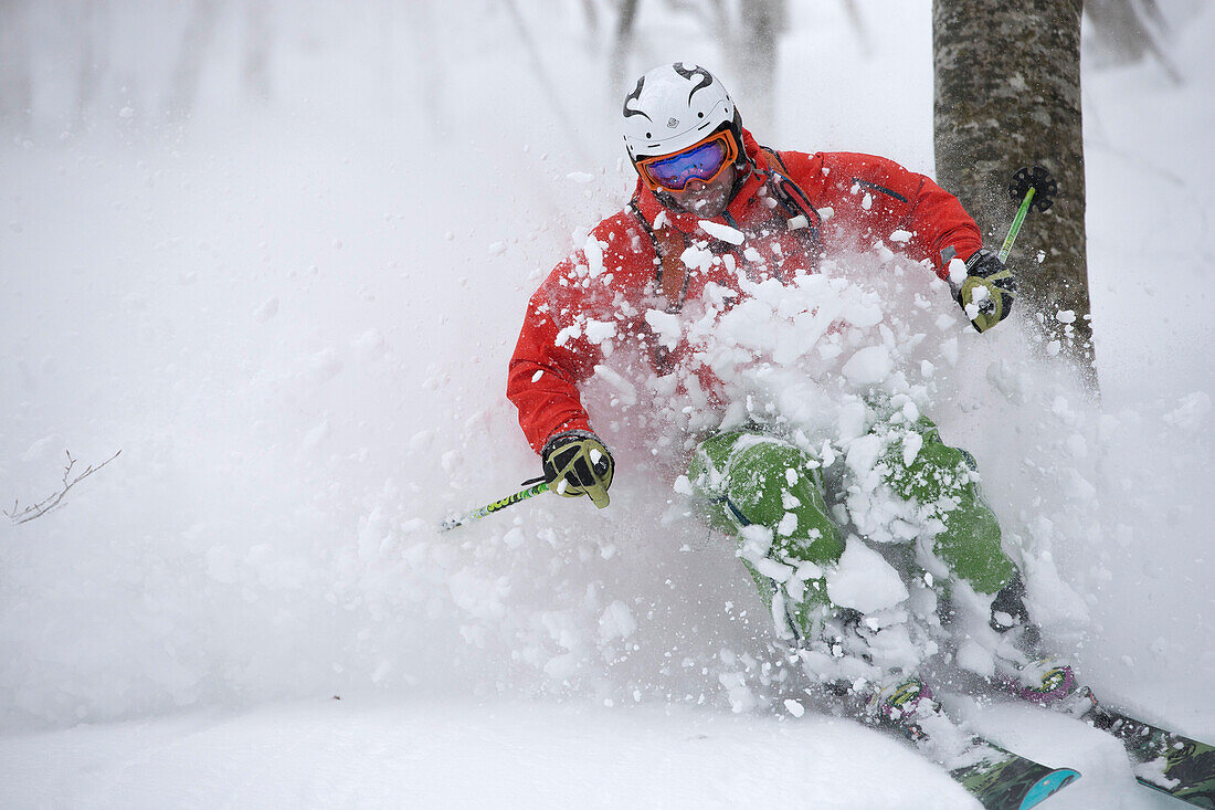 Freeriding area Cortina, Hakuba, Nagano, Japan.