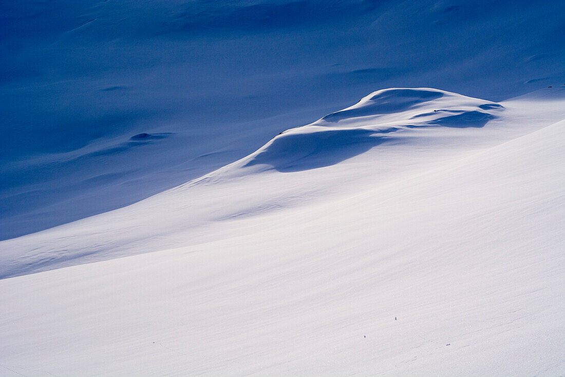 Snowy landscape in the valley called Val Camadra, Lepontine Alps, canton of Ticino, Switzerland