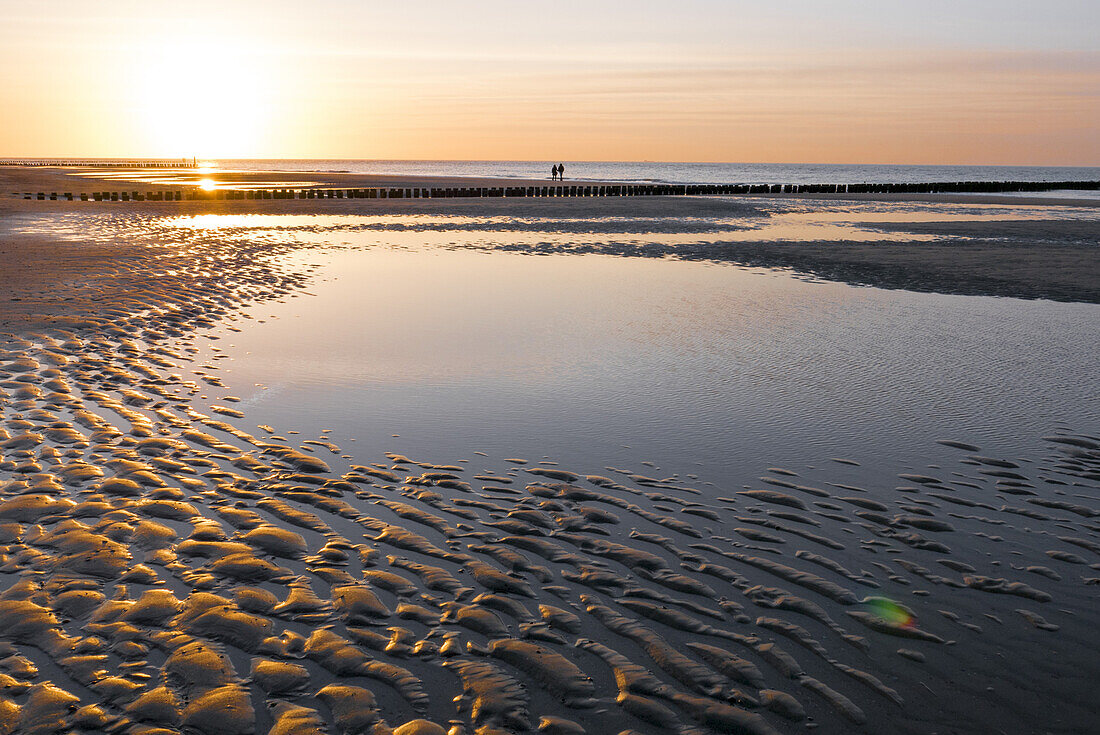 Strand, Ebbe, Domburg, Nordsee-Küste, Provinz Seeland, Niederlande