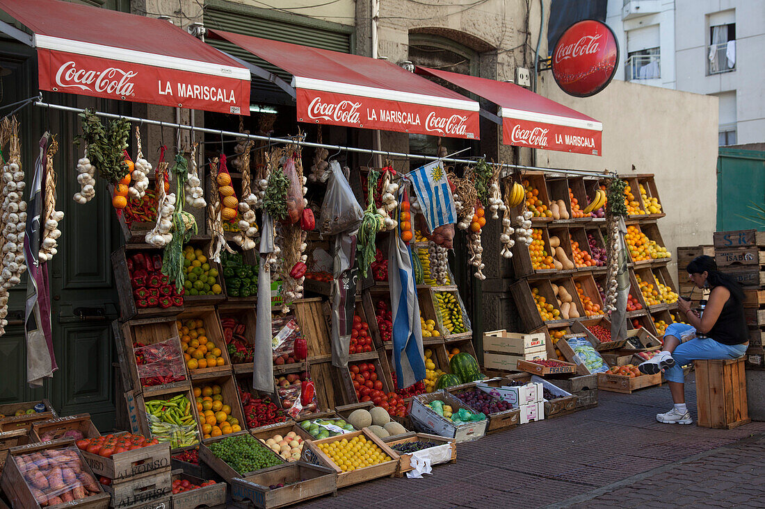 Fruit and vegetable stand, Montevideo, Montevideo, Uruguay