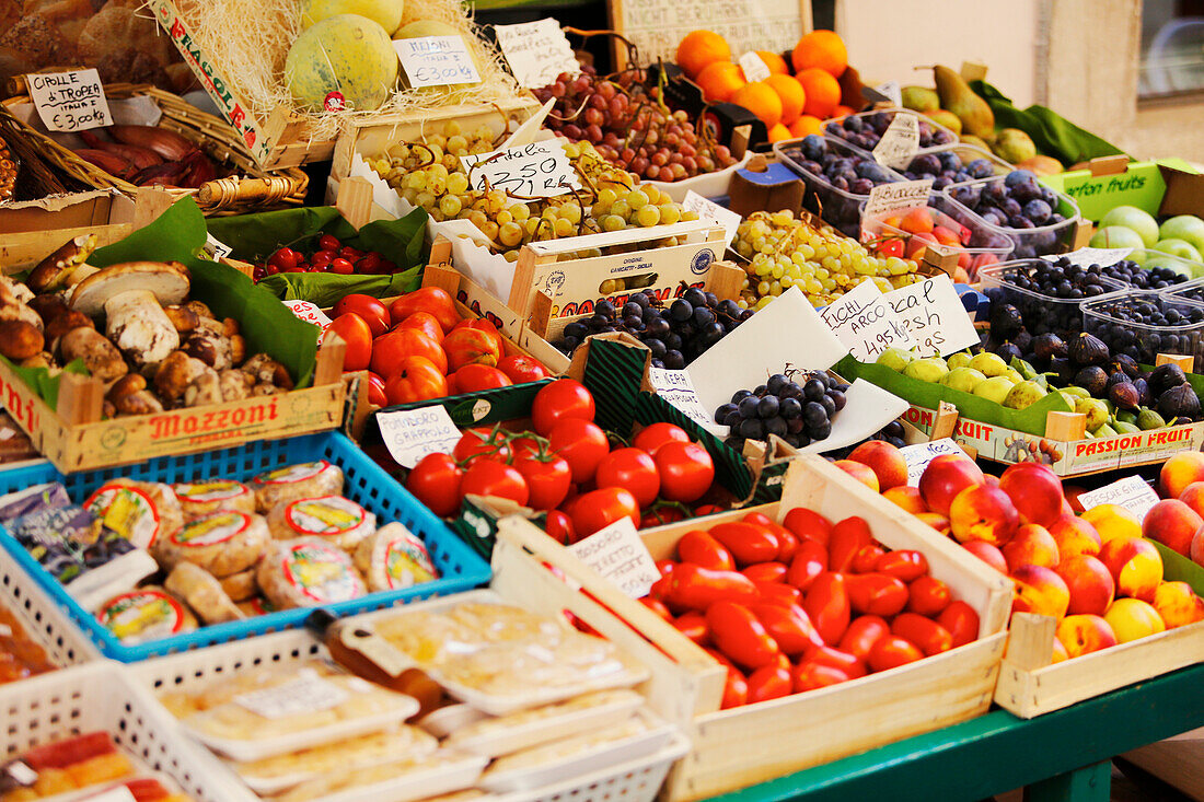 Greengrocery in the old town, Arco, Trentino-Alto Adige, Italy