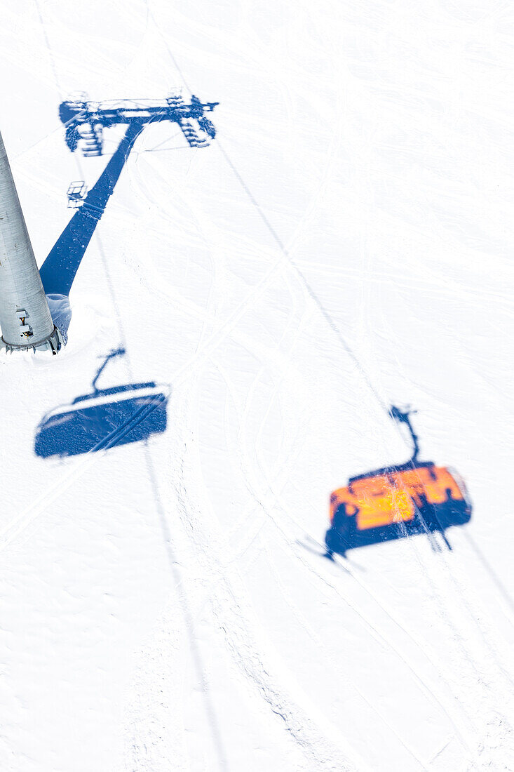 Sessellift Sonnenkar, Zugspitze, Oberbayern, Deutschland