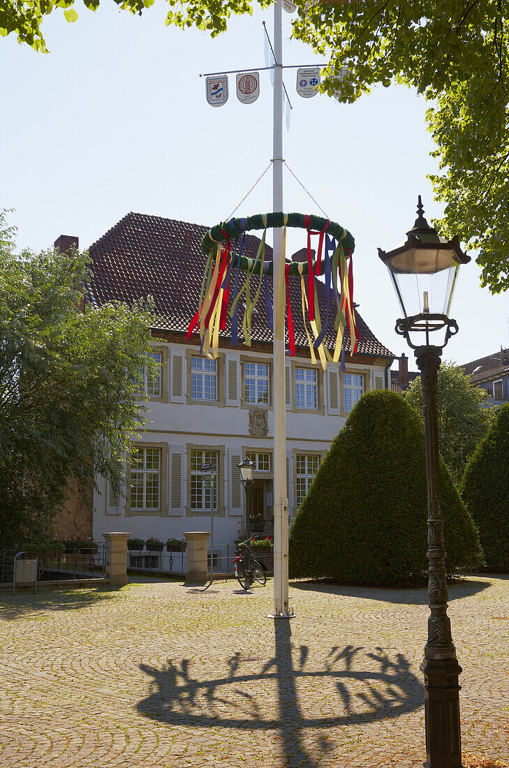 Curia of the Familie von Ketteler auf Harkotten , Stiftsplatz 6 , Nottuln , Baumberge , Muensterland , North Rhine-Westphalia , Germany , Europe