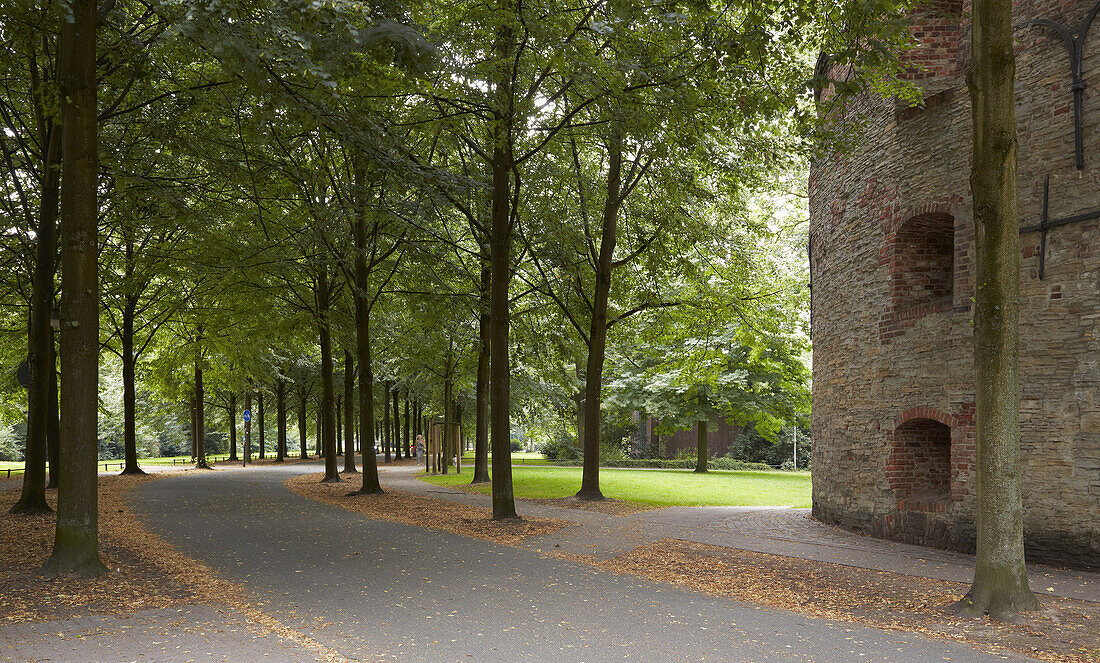 Promenade (seit ca. 1770) und Zwinger , Münster , Münsterland , Nordrhein-Westfalen , Deutschland , Europa