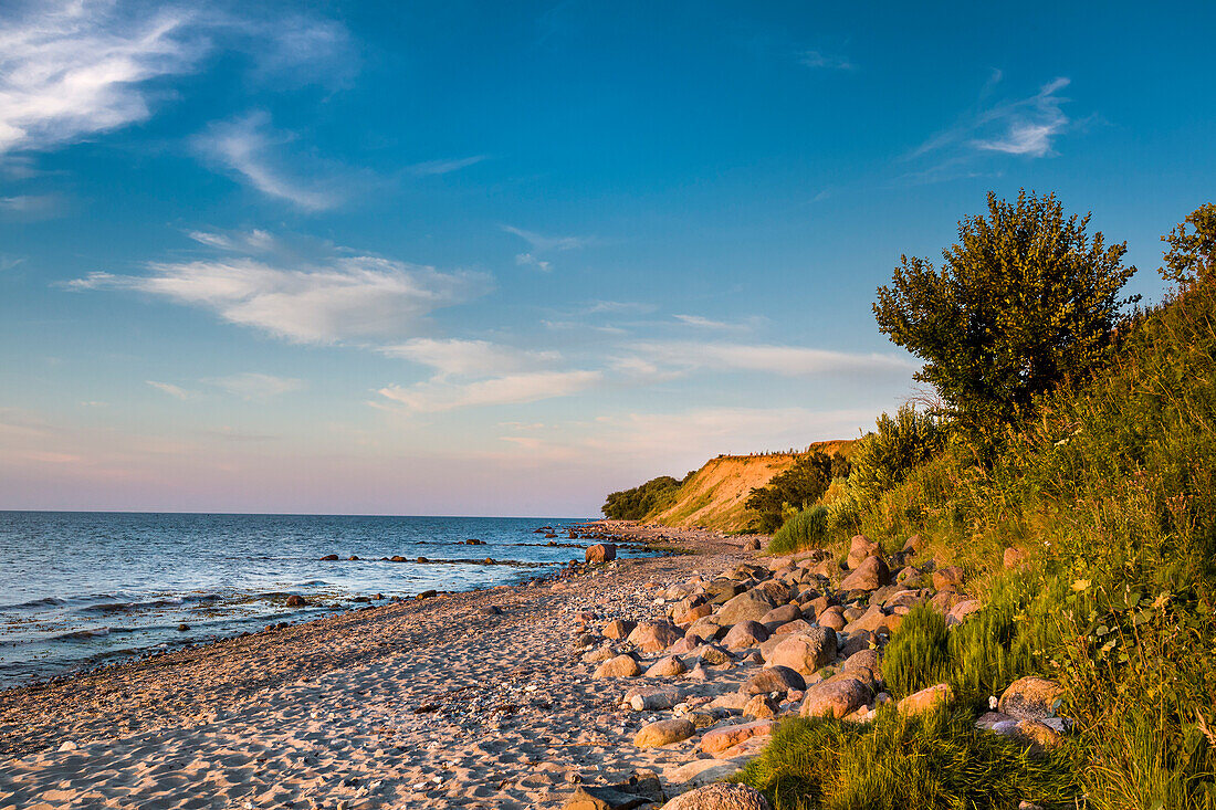 Beach and cliffs, Brodtener Ufer, Niendorf, Baltic Coast, Schleswig-Holstein, Germany