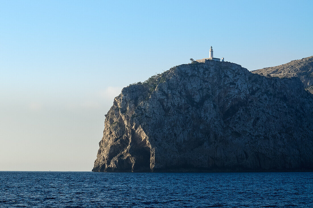 Leuchtturm am Cap Formentor, dem nördlichsten Punkt der Insel Mallorca, Balearen, Spanien, Europa