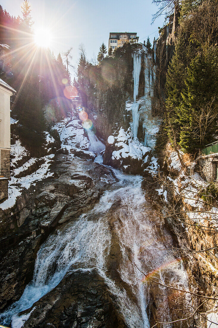 Waterfall in Bad Gastein, Salzburger Land, Austria, Europe