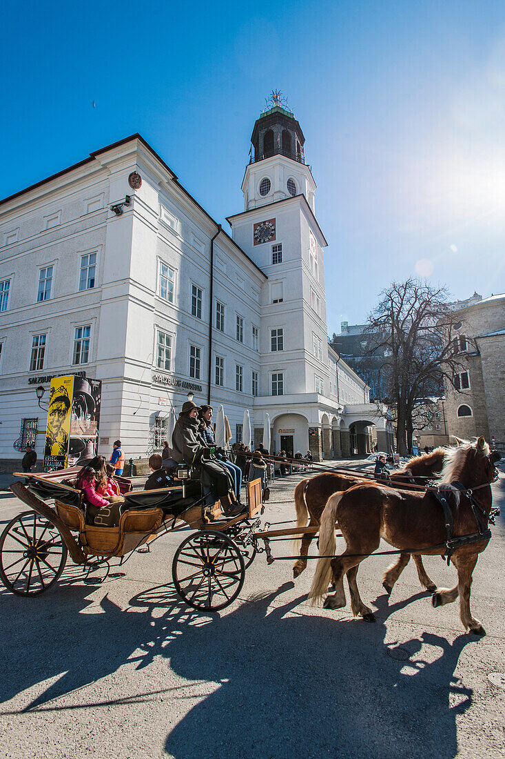 fiaker carriages in Salzburg, Salzburg, Austria, Europe