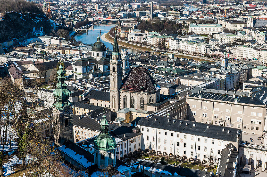 Blick auf Salzburg von der Festung Hohensalzburg, Salzburg, Öterreich