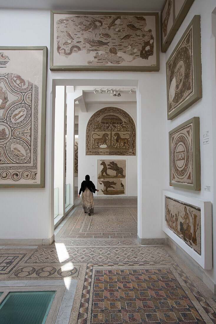 Roman mosaics on display at Bardo National Museum, Tunis, Tunis, Tunisia