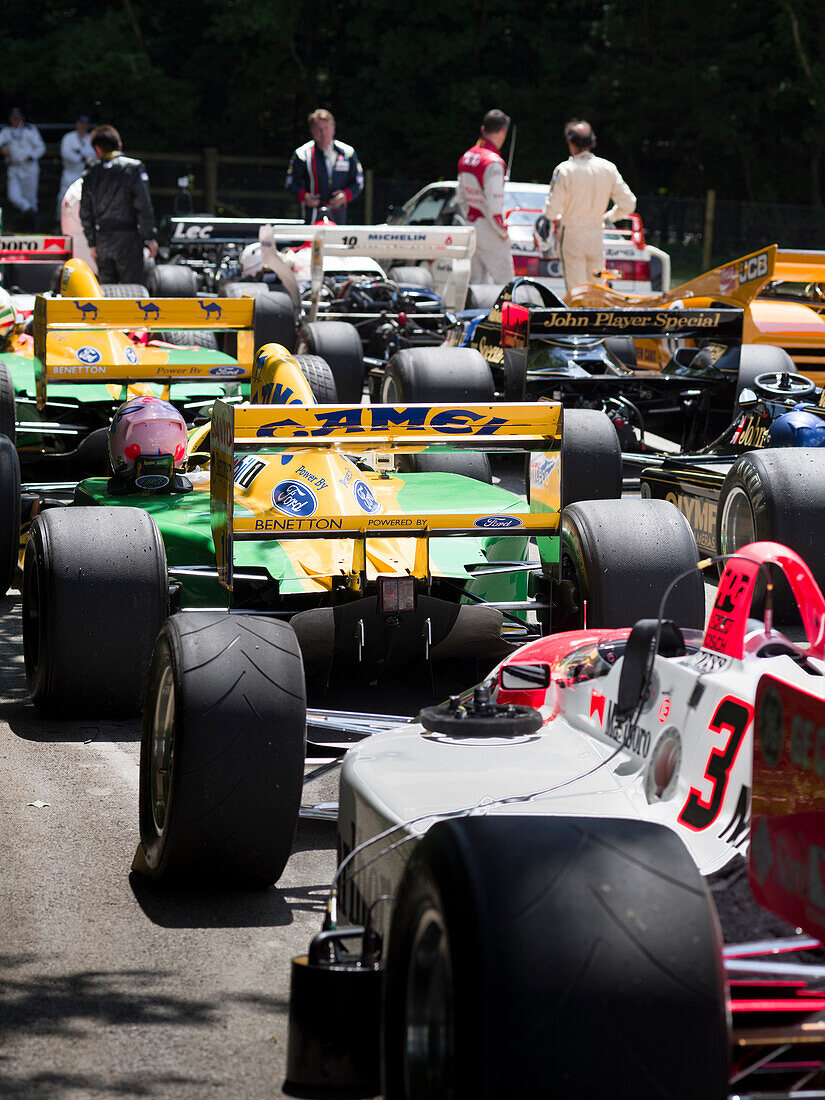 Formula 1 racing cars, Hillclimb Top Paddock, Goodwood Festival of Speed 2014, racing, car racing, classic car, Chichester, Sussex, United Kingdom, Great Britain