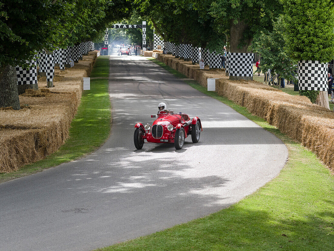 1935 Maserati 4CS, Goodwood Festival of Speed 2014, racing, car racing, classic car, Chichester, Sussex, United Kingdom, Great Britain