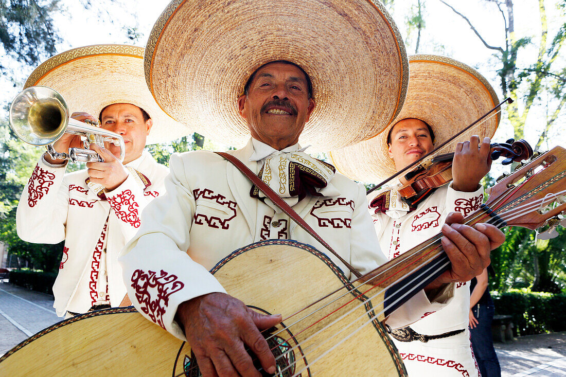 Musicians playing in mariachi band, San Miguel de Allende, Guanajuato, Mexico, San Miguel de Allende, Guanajuato, Mexico