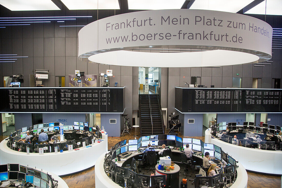 Börsenparkett der Deutschen Börse, Frankfurt am Main, Hessen, Deutschland, Europa