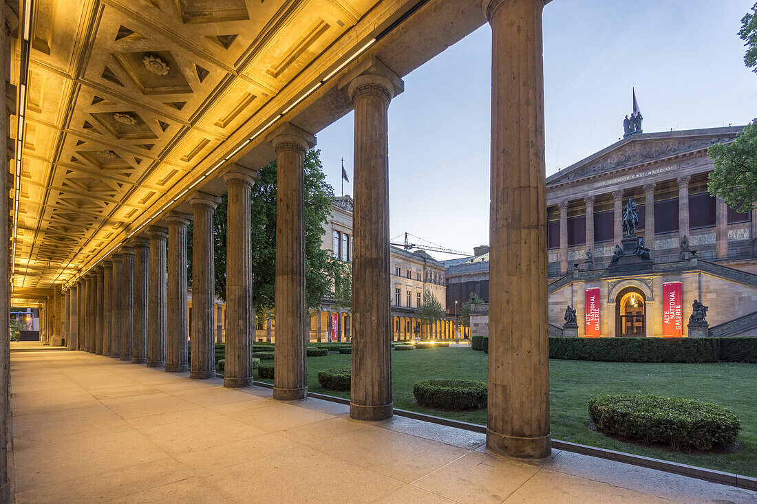 Old National Gallery, Colonnade, Museum Island, Berlin Mitte, Berlin, Germany