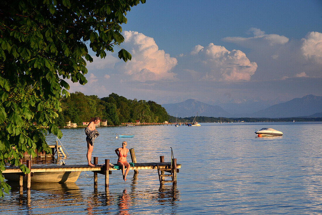 At lake Starnberger near Ambach, Upper Bavaria, Bavaria, Germany