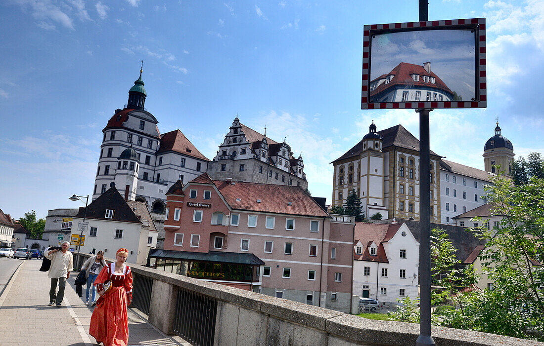 View to the castle, Neuburg an der Danube, Upper Bavaria, Bavaria, Germany