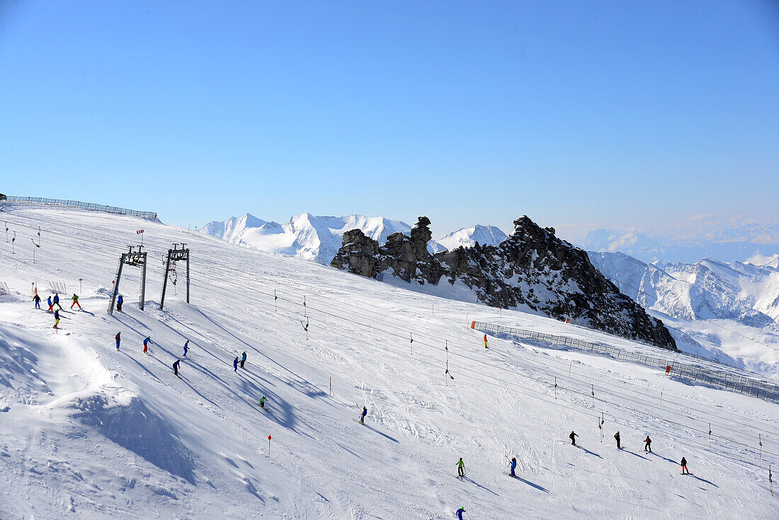 Skiarea am Hintertuxer Gletscher, Tuxertal, Tirol, Österreich