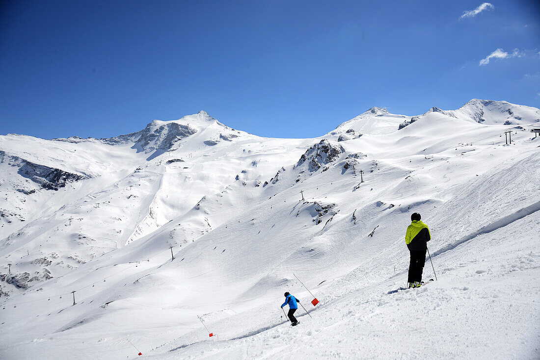 Ski area at Hintertux glacier, Tux valley, Tyrol, Austria