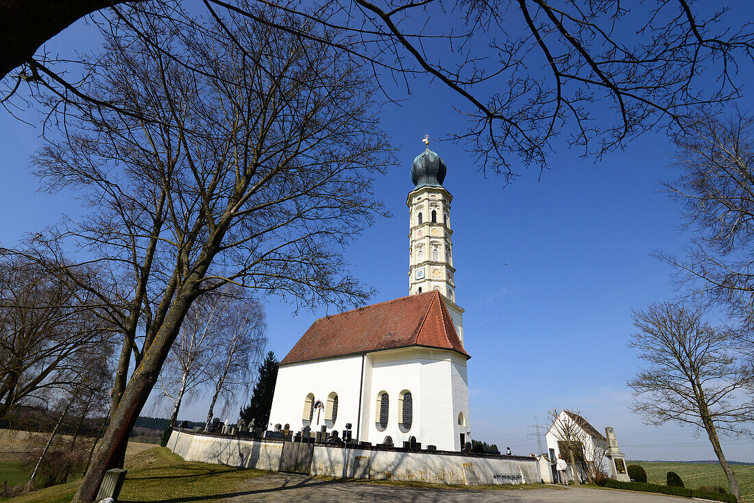 Church in Puchschlagen near Dachau, Dachau, Upper Bavaria, Bavaria, Germany