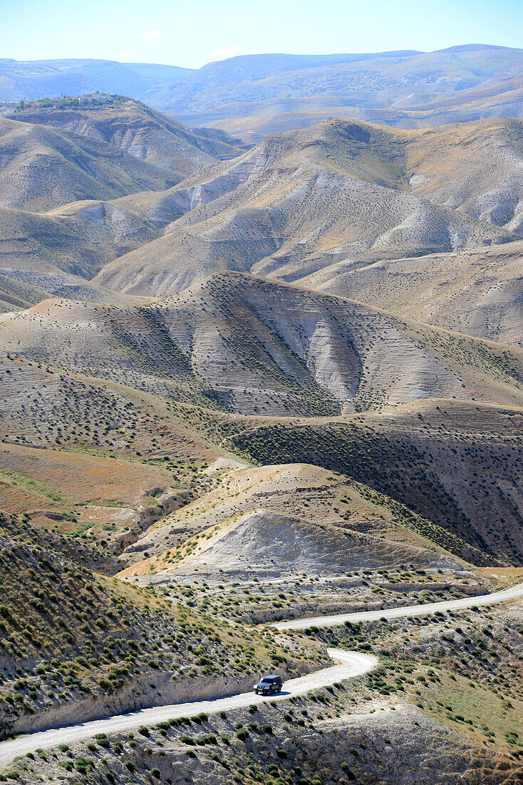 Landschaft östlich von Jerusalem, Palästinensischem Gebiet neben Israel