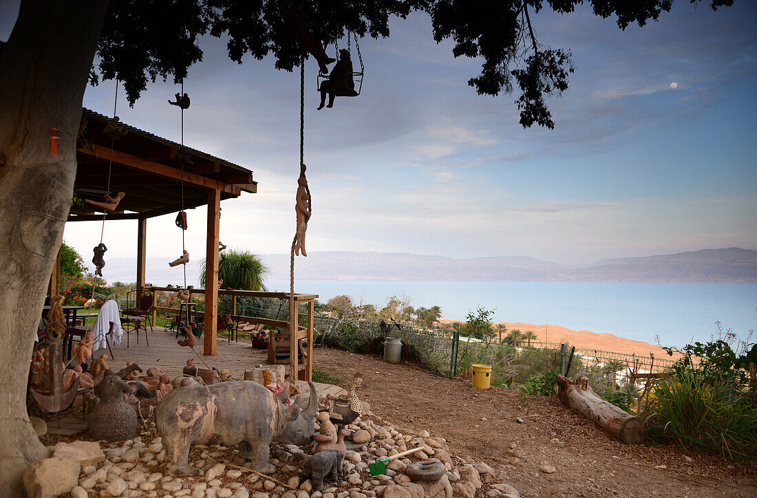 View from Kibbutz Ein Gedi at the dead sea, Israel