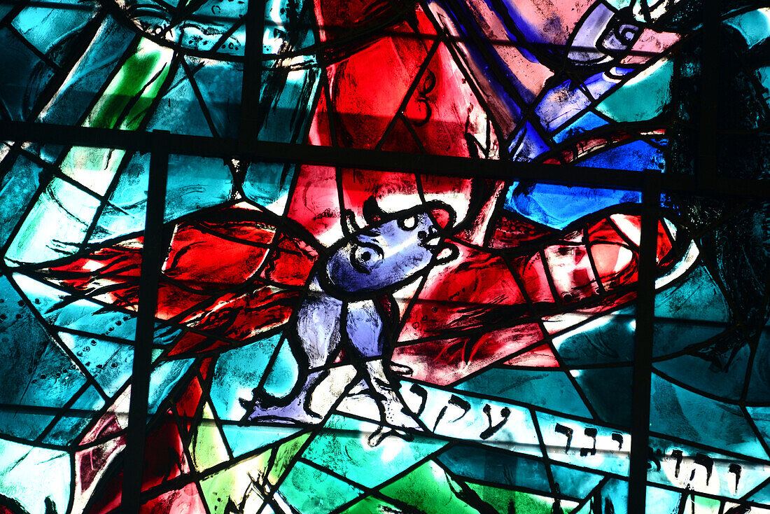 Chagall Fenster im Hadassah Hospital, Museum, Jerusalem, Israel