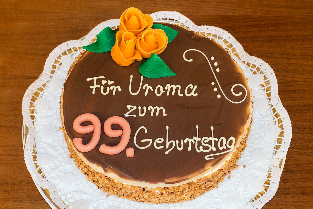 Geburtstagstorte, 99. Geburtstag, Deutschland