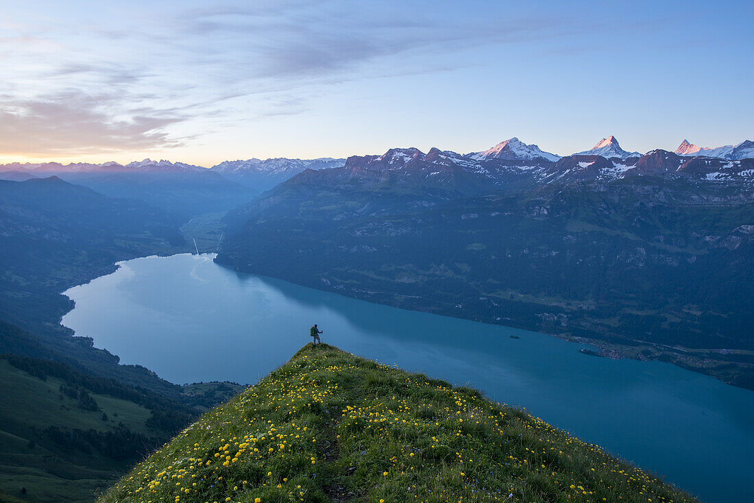 Hike with bivouac on Hardergrat, Lake Brienz, Berner Oberland, Switzerland