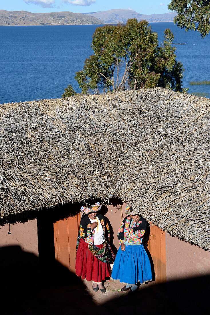 Traditional house near Titicaca lake in Peru,South America