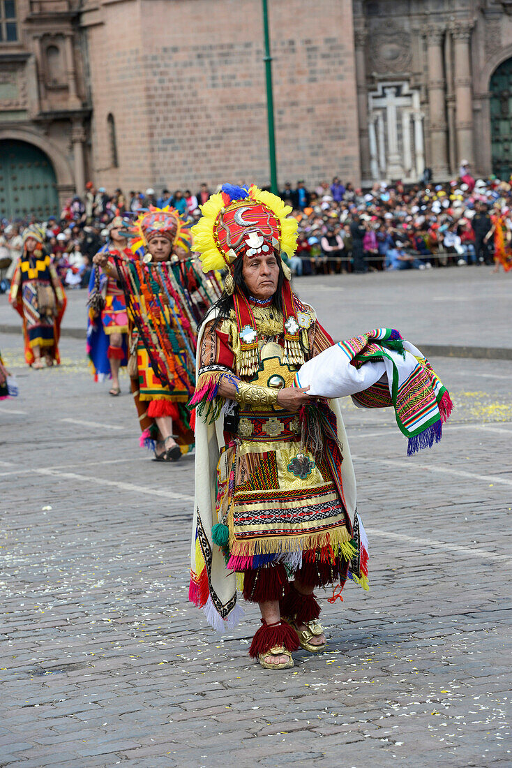 Inti Raymi,the Festival of the Sun is the annual recreation of an important Inca ceremony  in the city of Cuzco, Peru,South America-june 24,2013