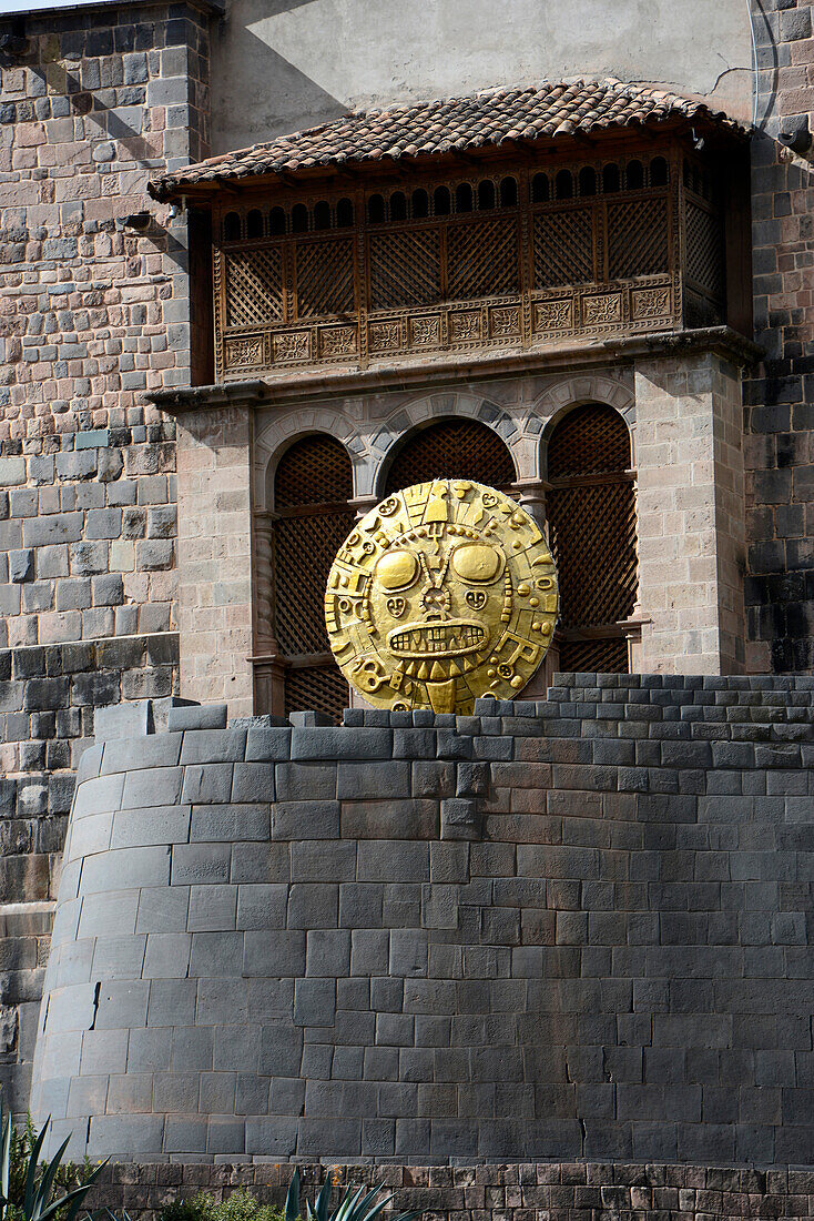 Inca God: Inti,Sun God,son of Viracocha-god of civilization. Cuzco in Peru,South America