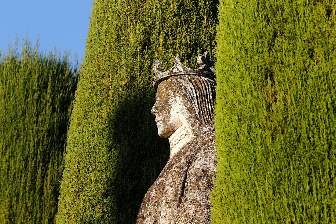 Statue in the Cordoba Alcazar garden. Spain.
