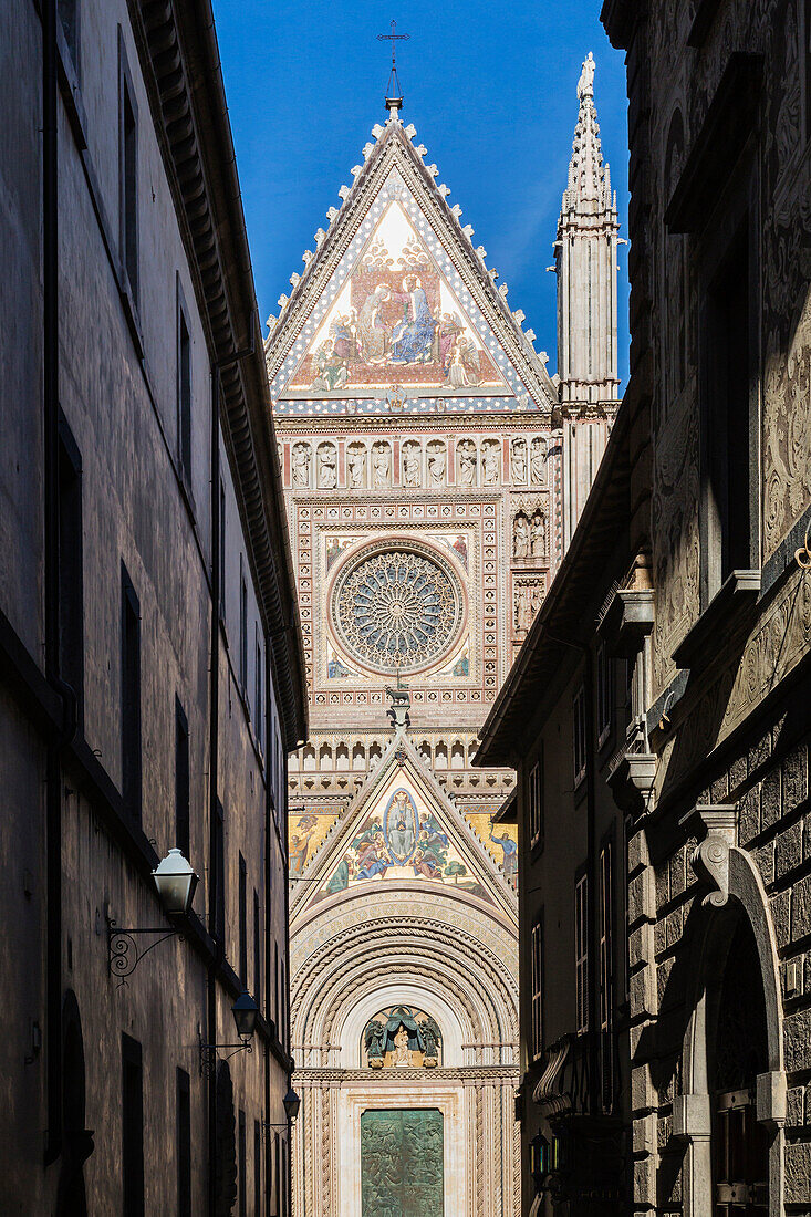 Facade of Saint Mary of the Assumption Cathedral, Orvieto, Umbria, Italy