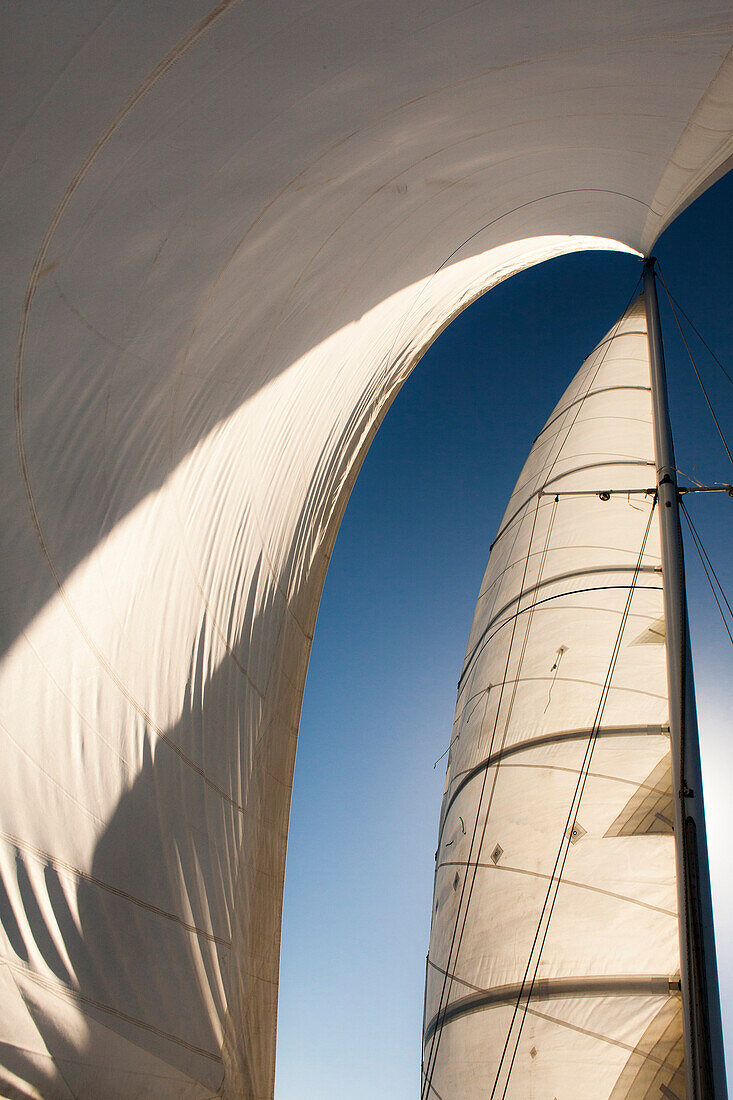 Sailboat Sails, Low Angle View