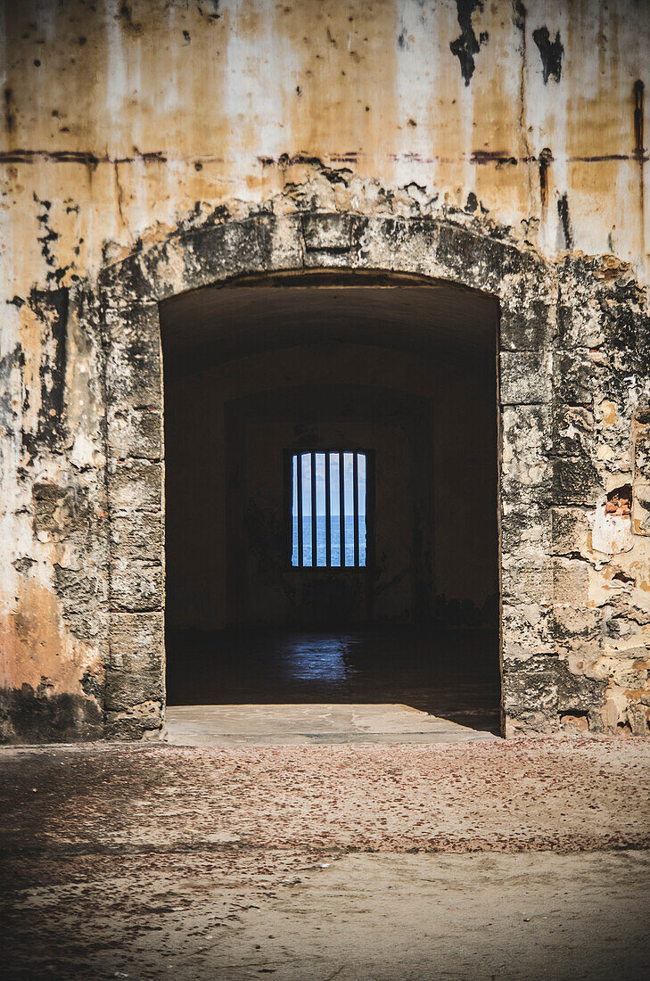 Dark Empty Chamber within El Morro, San Juan, Puerto Rico