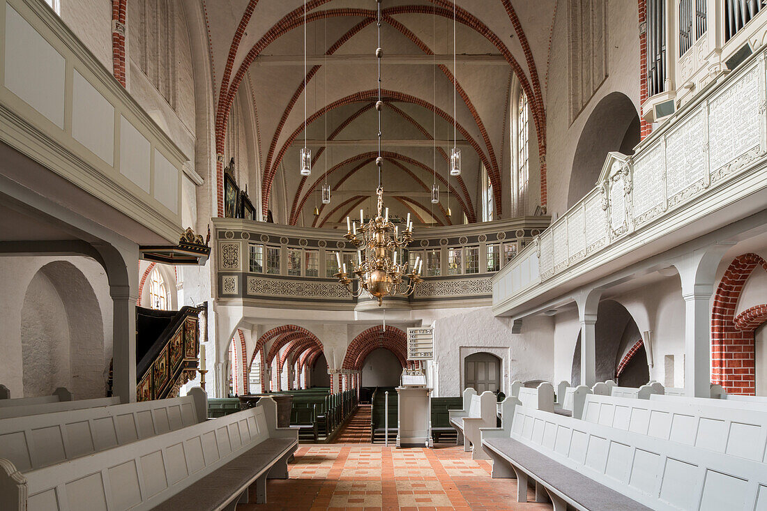 Kloster Ebstorf, gehört zu den sechs Lüneburger Klöstern, Klosterkirche mit Nonnenempore, Nonnenchor, Niedersachsen, Deutschland