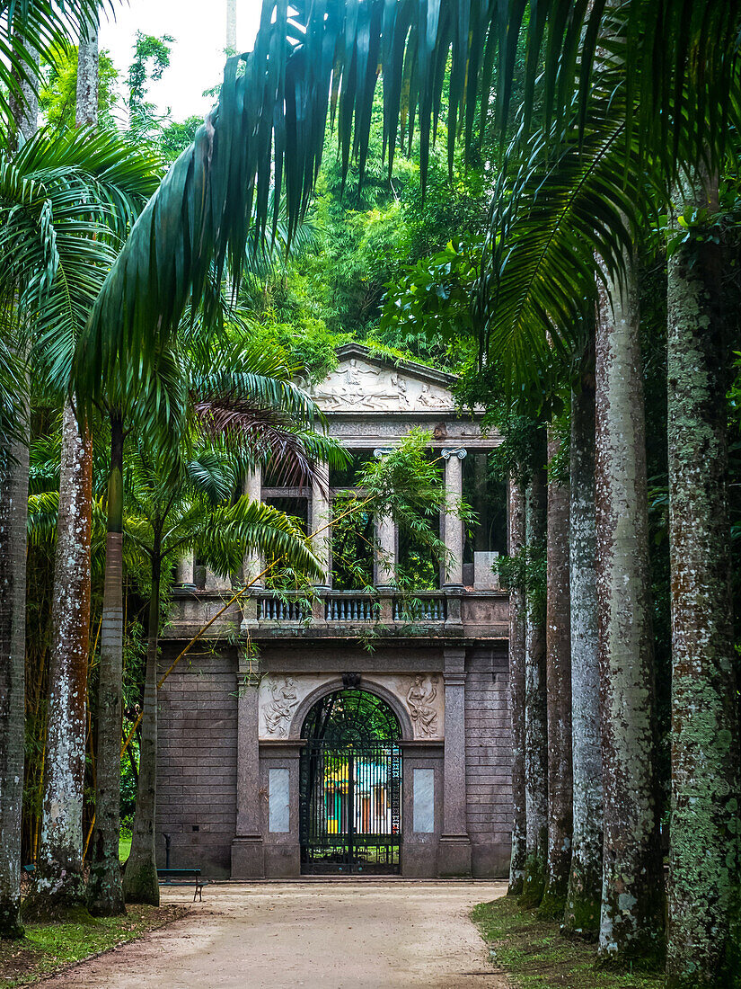 Brésil, Rio de Janeiro, Entrance of the botanical garden