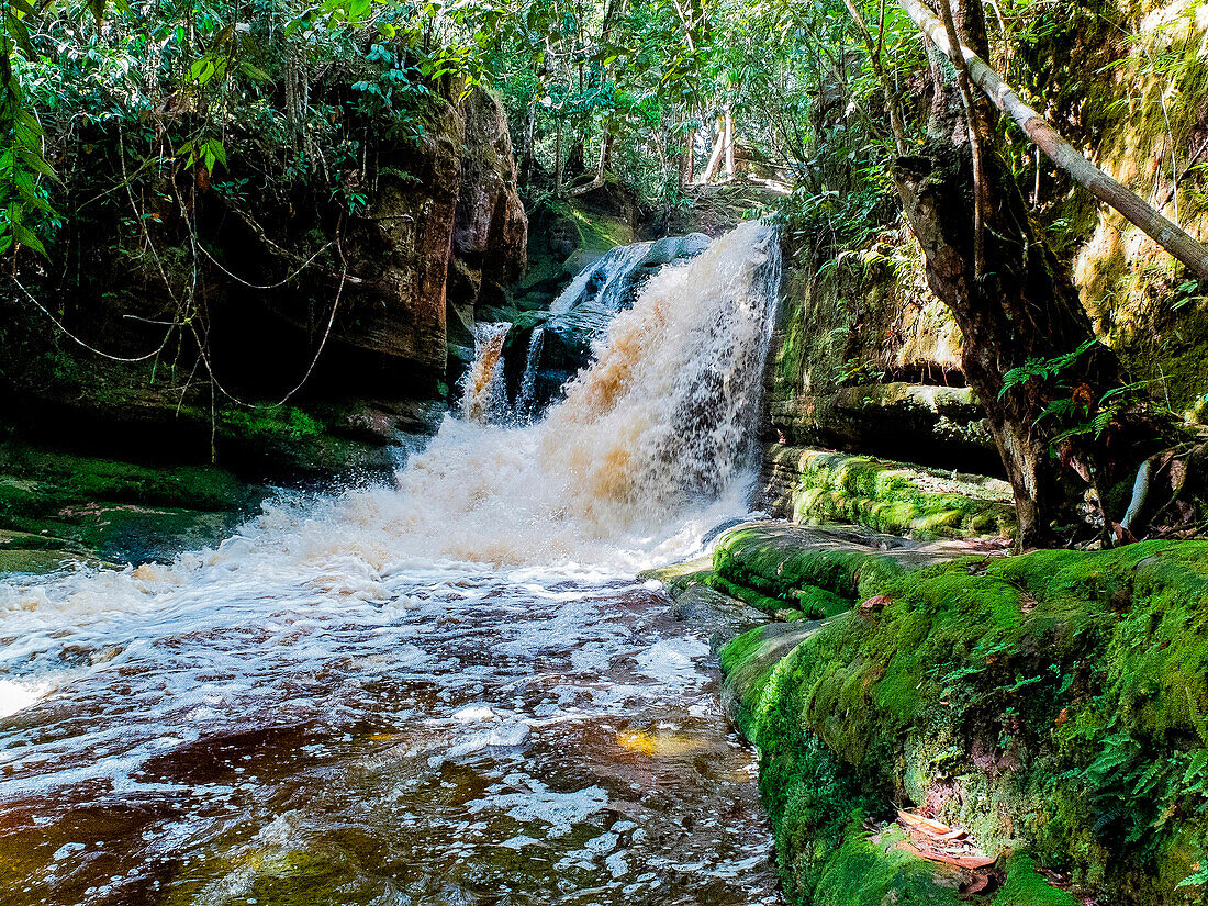 Brazil, Amazon River, waterfall