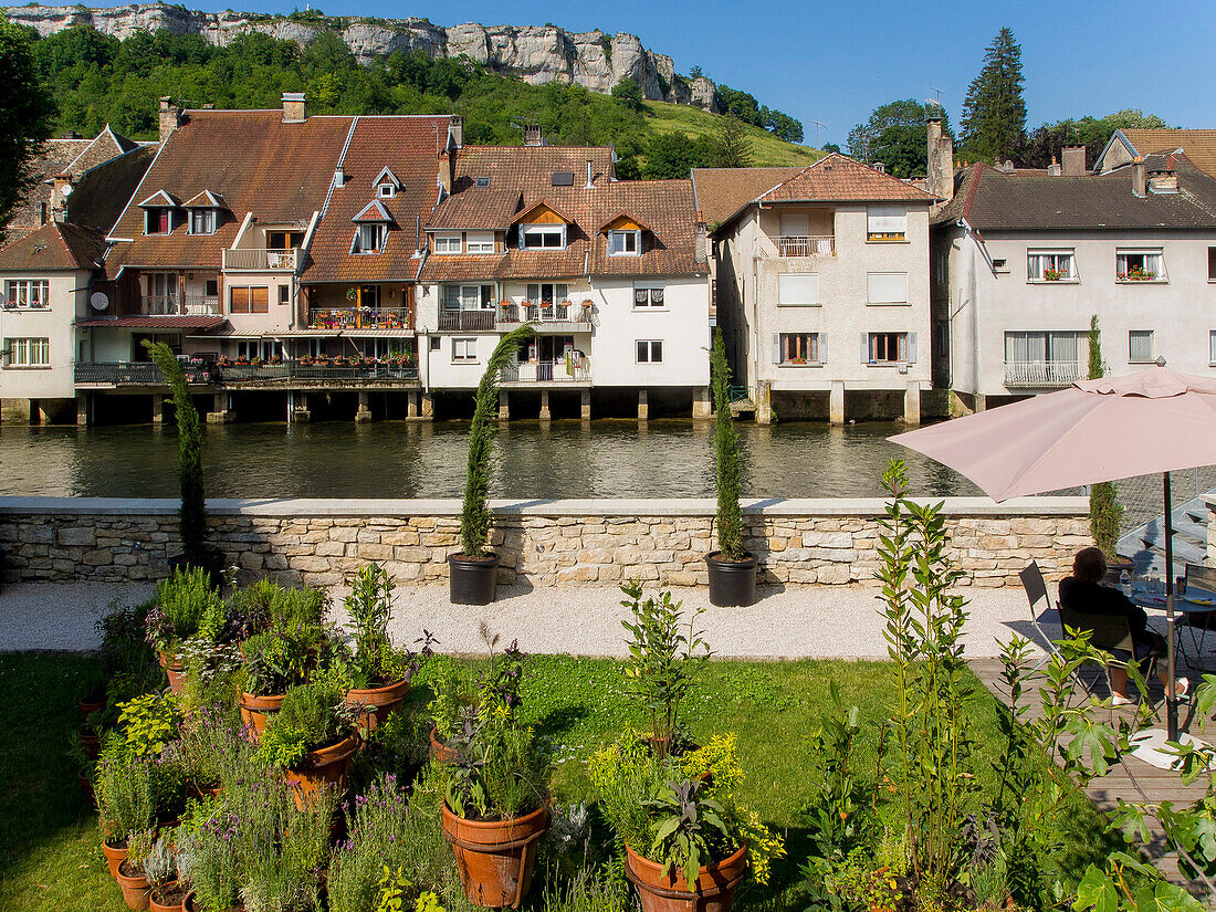 France, Eastern France, Ornans and la Loue river from Gustave Courbet museum