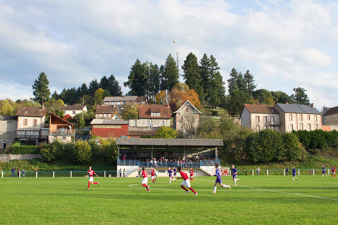 France, Central France, Felletin, football game, sunday afternoon, October 26th 2013