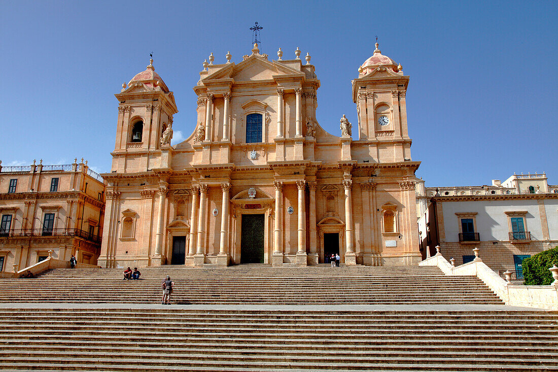 Italy, Sicily, province of Siracusa, Noto, corso Vittorio Emanuele III, cathedral San Nicolo
