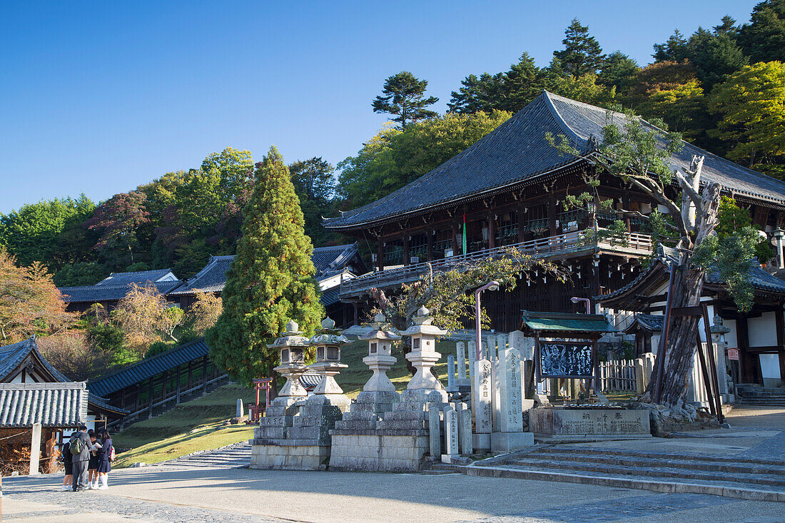 Nigatsudo Hall in Nara Park, Nara, Kansai, Japan, Asia