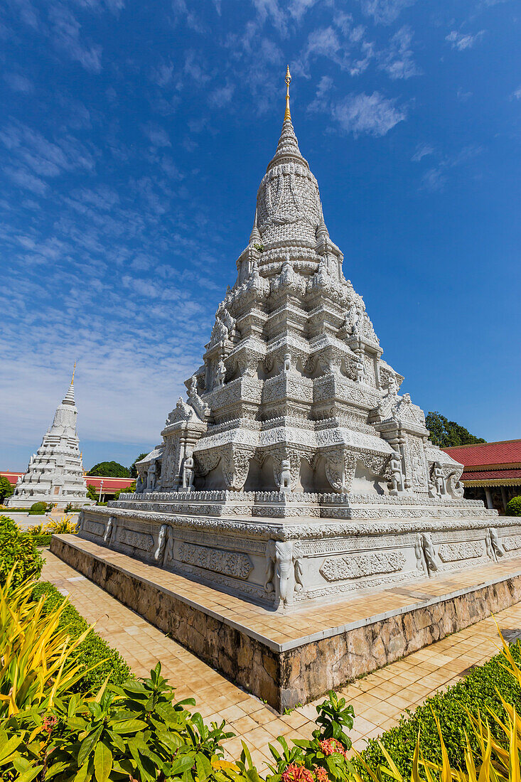 Stupa in the Royal Palace, in the capital city of Phnom Penh, Cambodia, Indochina, Southeast Asia, Asia