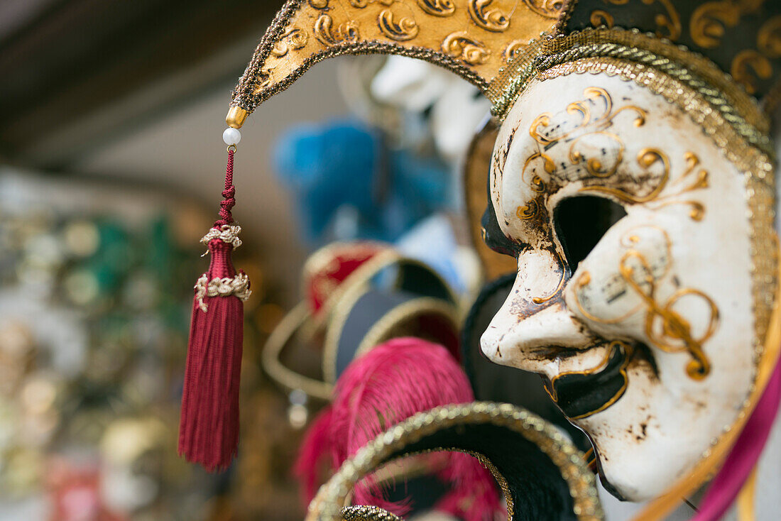 Venetian carnival masks, Venice, Veneto, Italy, Europe